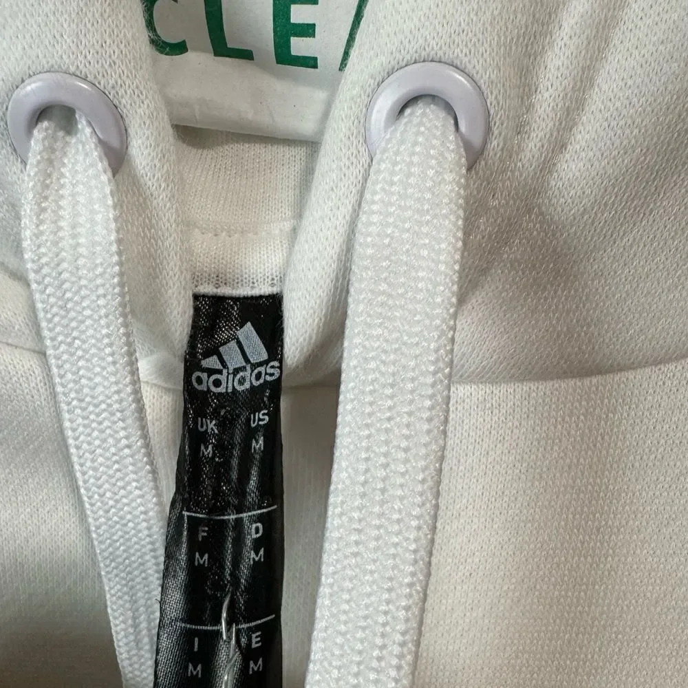 Adidas Men's BOS Adidas Hoodie Sweatshirt White Blue Two Tone SMU Badge of Sport